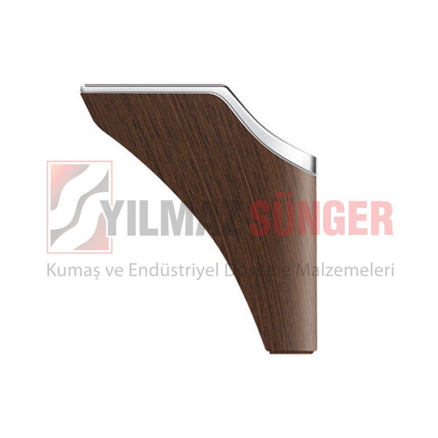 Kumru walnut - chrome 15 cm