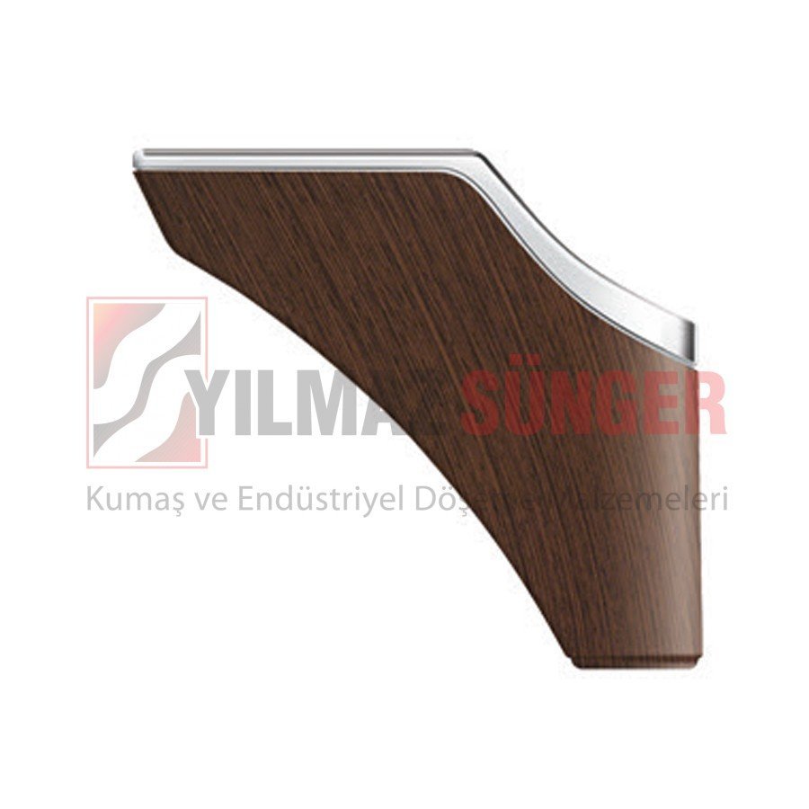 Kumru walnut - chrome 12 cm